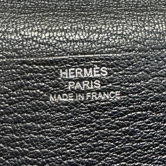 Hermes Bearn Soufflet Chevre Mysore Long Wallet Noir Black - Picture 7 of 7